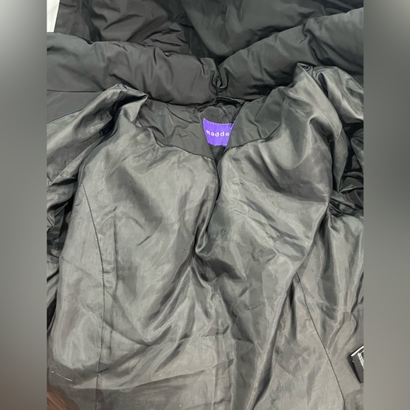 MADDEN GIRL Black Winter Parka Puffer Jacket with Hood - Picture 4 of 14